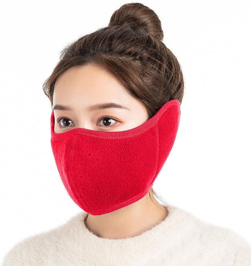 TecHong Unisex Winter Warm Mask with Ear Cover - 360 Degree Wrap Dustproof Breathable Half Face Mouth Cover Face Earflaps - Image 1